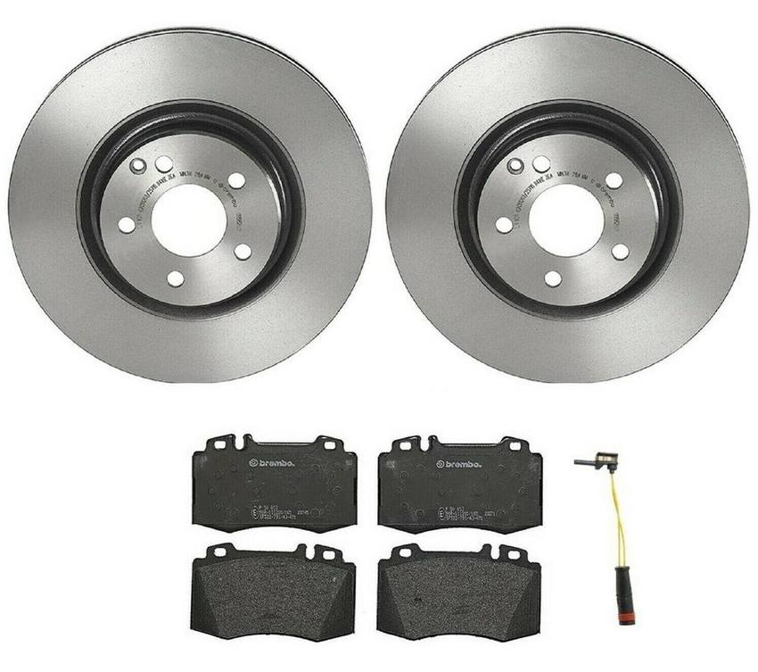 Mercedes Brakes Kit - Brembo Pads and Rotors Front (330mm) (Low-Met) 005420952041 - Brembo 1540176KIT